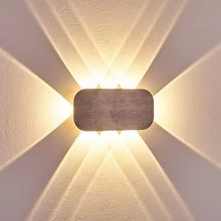 Hofstein Homad Wandleuchte LED Grau, 1-flammig -Wandleuchten Verkauf homad wandleuchte h3301333 do1 8