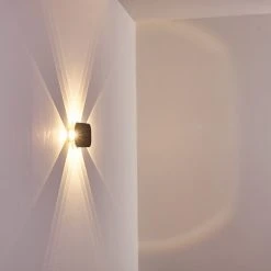 Hofstein Homad Wandleuchte LED Grau, 1-flammig -Wandleuchten Verkauf homad wandleuchte h3301333 do1 9