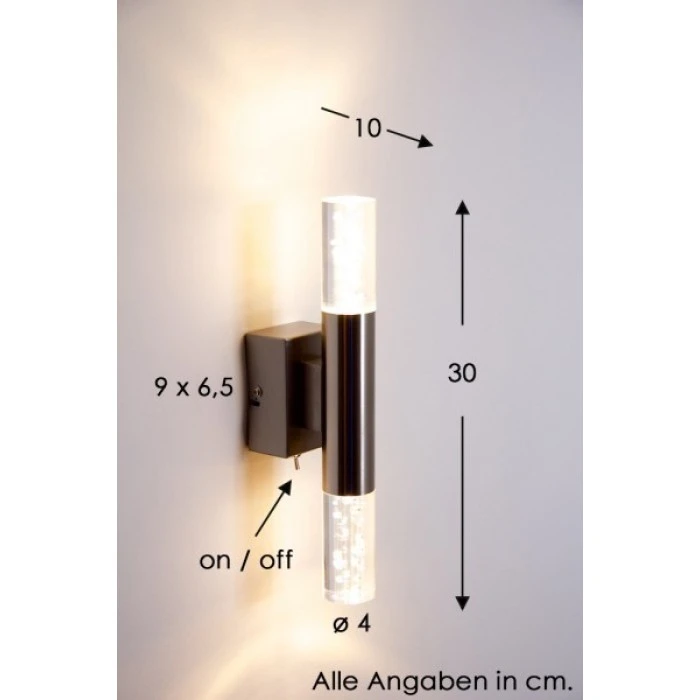 Honsel Leuchten Honsel Bubble Wandleuchte LED Nickel-Matt, 2-flammig 1 Honsel Leuchten Honsel Bubble Wandleuchte LED Nickel-Matt, 2-flammig
