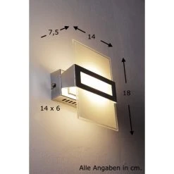 Honsel Leuchten Honsel Luz Wandleuchte LED Chrom, 1-flammig