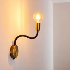 Hofstein Hovslund Wandleuchte Schwarz, Gold, 1-flammig -Wandleuchten Verkauf hovslund wandleuchte h3344170 3