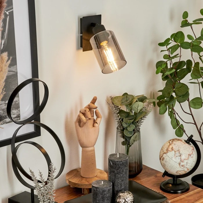 Hofstein Hunouri Wandleuchte Schwarz, 1-flammig 9 Hofstein Hunouri Wandleuchte Schwarz, 1-flammig - Image 9