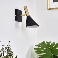 Hofstein Hybla Wandleuchte LED Schwarz, Gold, 1-flammig 23 Hofstein Hybla Wandleuchte LED Schwarz, Gold, 1-flammig -Wandleuchten Verkauf hybla wandleuchte h3412206 11