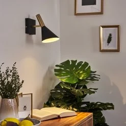 Hofstein Hybla Wandleuchte LED Schwarz, Gold, 1-flammig 18 Hofstein Hybla Wandleuchte LED Schwarz, Gold, 1-flammig -Wandleuchten Verkauf hybla wandleuchte h3412206 6