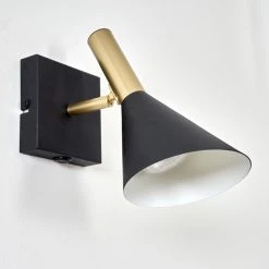 Hofstein Hybla Wandleuchte LED Schwarz, Gold, 1-flammig 19 Hofstein Hybla Wandleuchte LED Schwarz, Gold, 1-flammig -Wandleuchten Verkauf hybla wandleuchte h3412206 7