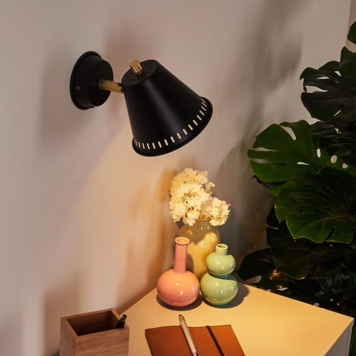 Hofstein Iasoa Wandleuchte Messing, Schwarz, 1-flammig 11 Hofstein Iasoa Wandleuchte Messing, Schwarz, 1-flammig - Image 11