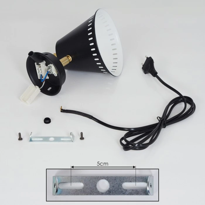 Hofstein Iasoa Wandleuchte Messing, Schwarz, 1-flammig 5 Hofstein Iasoa Wandleuchte Messing, Schwarz, 1-flammig - Image 5