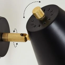 Hofstein Iasoa Wandleuchte Messing, Schwarz, 1-flammig 17 Hofstein Iasoa Wandleuchte Messing, Schwarz, 1-flammig -Wandleuchten Verkauf iasoa wandleuchte h3414958 5