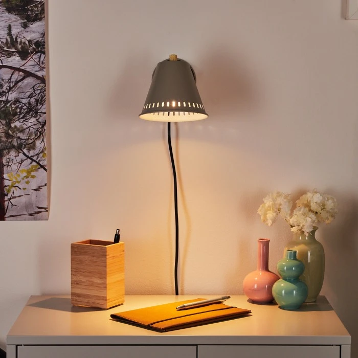 Hofstein Iasoa Wandleuchte Messing, Grau, 1-flammig 7 Hofstein Iasoa Wandleuchte Messing, Grau, 1-flammig - Image 7