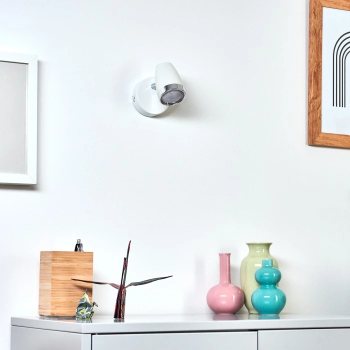 Hofstein Idlewild Wandleuchte LED Chrom, Weiß, 1-flammig 2 Hofstein Idlewild Wandleuchte LED Chrom, Weiß, 1-flammig - Image 2