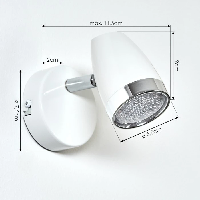 Hofstein Idlewild Wandleuchte LED Chrom, Weiß, 1-flammig 4 Hofstein Idlewild Wandleuchte LED Chrom, Weiß, 1-flammig - Image 4