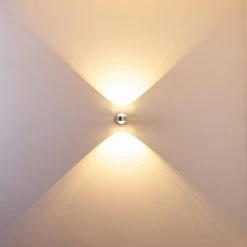 Hofstein Indore Wandleuchte LED Aluminium, 2-flammig -Wandleuchten Verkauf indore wandleuchte h349 linse 11