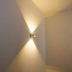 Hofstein Indore Wandleuchte LED Aluminium, 2-flammig -Wandleuchten Verkauf indore wandleuchte h349 linse 18