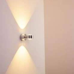 Hofstein Indore Wandleuchte LED Aluminium, 2-flammig -Wandleuchten Verkauf indore wandleuchte h349 linse 19