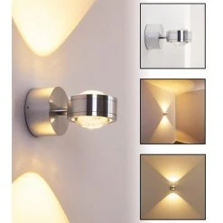 Hofstein Indore Wandleuchte LED Aluminium, 2-flammig -Wandleuchten Verkauf indore wandleuchte h349 linse 8