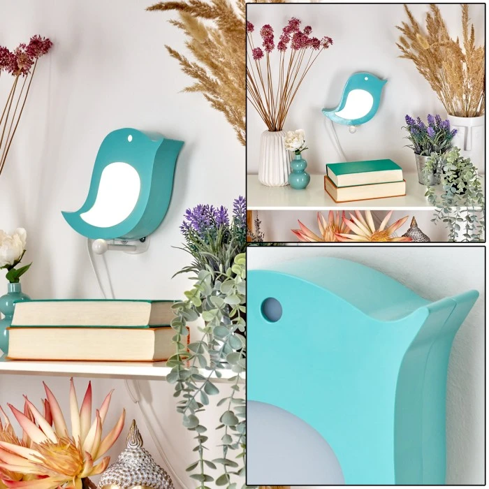 Hofstein Inklin Wandleuchte LED Blau, 1-flammig 1 Hofstein Inklin Wandleuchte LED Blau, 1-flammig