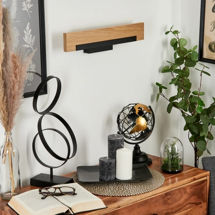 Hofstein Inzino Wandleuchte LED Schwarz, Naturfarben, 1-flammig 12 Hofstein Inzino Wandleuchte LED Schwarz, Naturfarben, 1-flammig - Image 12