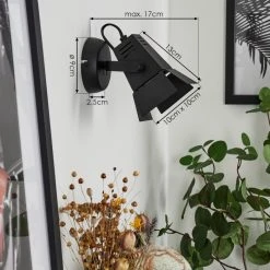 Hofstein Isanay Wandleuchte LED Schwarz, 1-flammig 13 Hofstein Isanay Wandleuchte LED Schwarz, 1-flammig -Wandleuchten Verkauf isanay wandleuchte h3654095 3