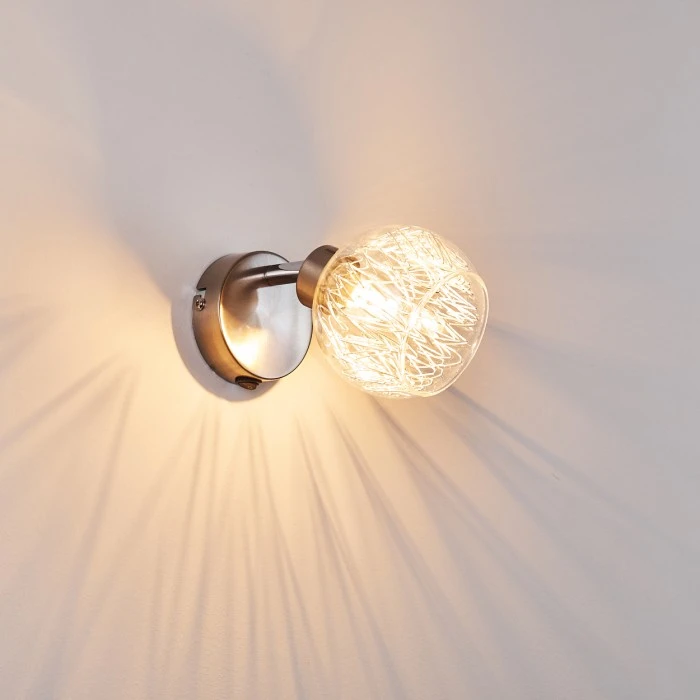 Hofstein Iskuras Wandleuchte Nickel-Matt, 1-flammig 15 Hofstein Iskuras Wandleuchte Nickel-Matt, 1-flammig - Image 15