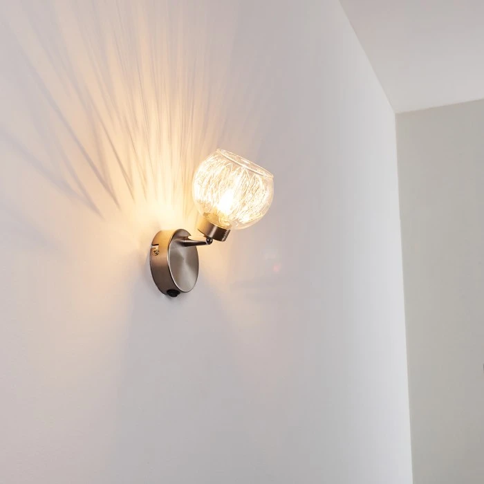 Hofstein Iskuras Wandleuchte Nickel-Matt, 1-flammig 17 Hofstein Iskuras Wandleuchte Nickel-Matt, 1-flammig - Image 17