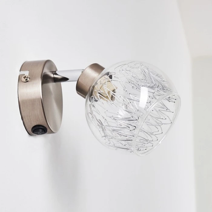 Hofstein Iskuras Wandleuchte Nickel-Matt, 1-flammig 18 Hofstein Iskuras Wandleuchte Nickel-Matt, 1-flammig - Image 18