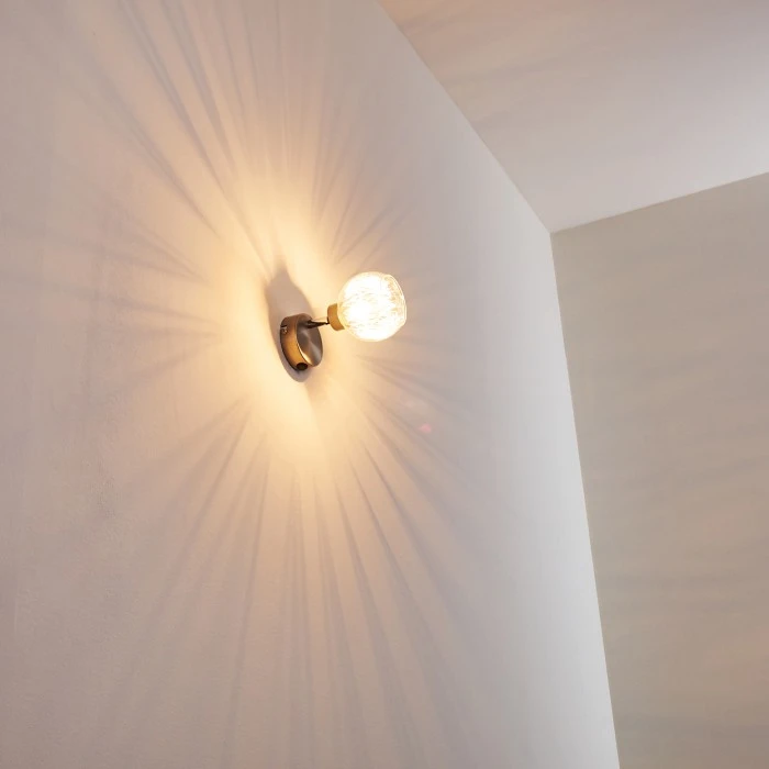 Hofstein Iskuras Wandleuchte Nickel-Matt, 1-flammig 4 Hofstein Iskuras Wandleuchte Nickel-Matt, 1-flammig - Image 4