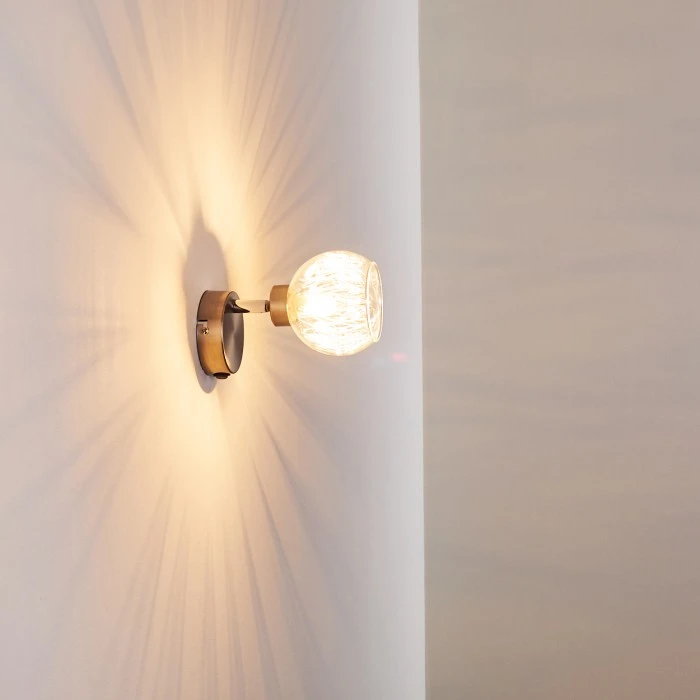 Hofstein Iskuras Wandleuchte Nickel-Matt, 1-flammig 8 Hofstein Iskuras Wandleuchte Nickel-Matt, 1-flammig - Image 8