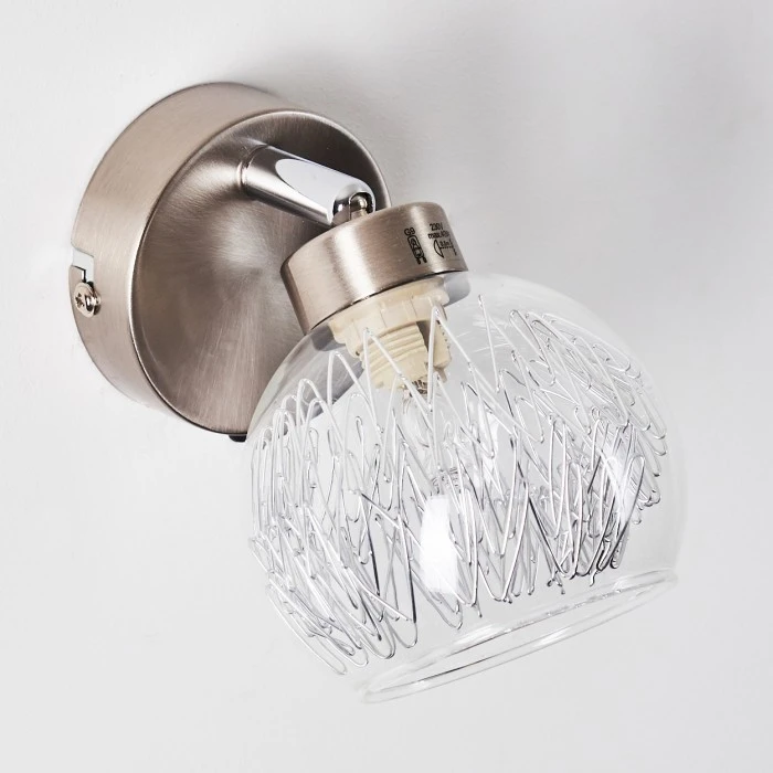 Hofstein Iskuras Wandleuchte Nickel-Matt, 1-flammig 10 Hofstein Iskuras Wandleuchte Nickel-Matt, 1-flammig - Image 10