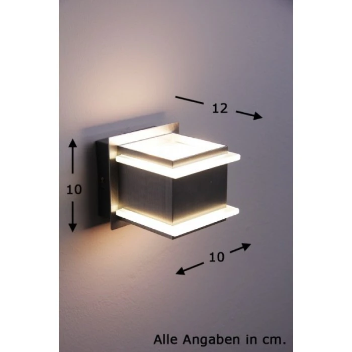 Hofstein Jaipur Wandleuchte LED Edelstahl, 1-flammig 2 Hofstein Jaipur Wandleuchte LED Edelstahl, 1-flammig - Image 2