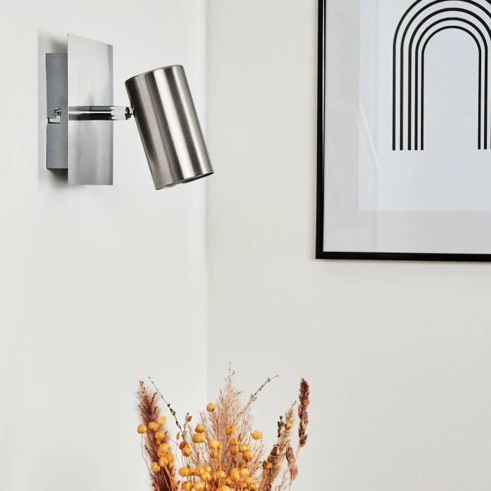Hofstein Javel Wandleuchte Nickel-Matt, Chrom, 1-flammig 2 Hofstein Javel Wandleuchte Nickel-Matt, Chrom, 1-flammig - Image 2