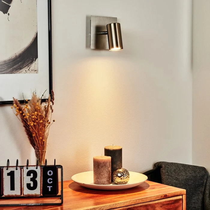 Hofstein Javel Wandleuchte Nickel-Matt, Chrom, 1-flammig 10 Hofstein Javel Wandleuchte Nickel-Matt, Chrom, 1-flammig - Image 10