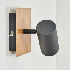 Hofstein Javel Wandleuchte Schwarz, Grau, Holzoptik, 1-flammig 22 Hofstein Javel Wandleuchte Schwarz, Grau, Holzoptik, 1-flammig -Wandleuchten Verkauf javel wandleuchte h3452653 10