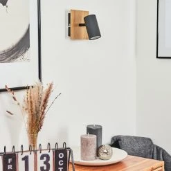 Hofstein Javel Wandleuchte Schwarz, Grau, Holzoptik, 1-flammig 23 Hofstein Javel Wandleuchte Schwarz, Grau, Holzoptik, 1-flammig -Wandleuchten Verkauf javel wandleuchte h3452653 11