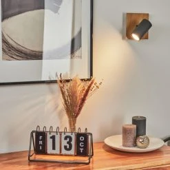 Hofstein Javel Wandleuchte Schwarz, Grau, Holzoptik, 1-flammig 20 Hofstein Javel Wandleuchte Schwarz, Grau, Holzoptik, 1-flammig -Wandleuchten Verkauf javel wandleuchte h3452653 8