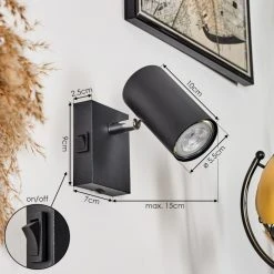 Hofstein Javel Wandleuchte Schwarz, 1-flammig -Wandleuchten Verkauf javel wandleuchte h3563922 3