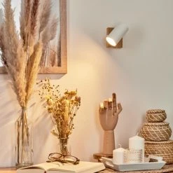 Hofstein Javel Wandleuchte Chrom, Holzoptik, Naturfarben, 1-flammig 17 Hofstein Javel Wandleuchte Chrom, Holzoptik, Naturfarben, 1-flammig -Wandleuchten Verkauf javel wandleuchte h3564028 6