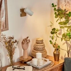 Hofstein Javel Wandleuchte Chrom, Holzoptik, Naturfarben, 1-flammig 19 Hofstein Javel Wandleuchte Chrom, Holzoptik, Naturfarben, 1-flammig -Wandleuchten Verkauf javel wandleuchte h3564028 8