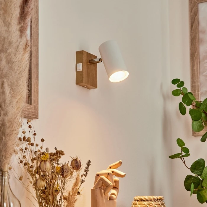 Hofstein Javel Wandleuchte Chrom, Holzoptik, Naturfarben, 1-flammig 10 Hofstein Javel Wandleuchte Chrom, Holzoptik, Naturfarben, 1-flammig - Image 10