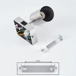 Hofstein Javel Wandleuchte Nickel-Matt, Chrom, 1-flammig -Wandleuchten Verkauf javel wandleuchte h3599709 4