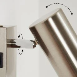 Hofstein Javel Wandleuchte Nickel-Matt, Chrom, 1-flammig -Wandleuchten Verkauf javel wandleuchte h3599709 5