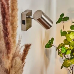 Hofstein Javel Wandleuchte Nickel-Matt, Chrom, 1-flammig -Wandleuchten Verkauf javel wandleuchte h3599709 8