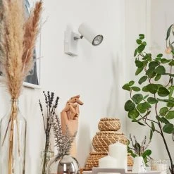 Hofstein Javel Wandleuchte Chrom, Weiß, 1-flammig -Wandleuchten Verkauf javel wandleuchte h3611678 1