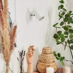 Hofstein Javel Wandleuchte Chrom, Weiß, 1-flammig -Wandleuchten Verkauf javel wandleuchte h3611678 11