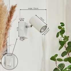 Hofstein Javel Wandleuchte Chrom, Weiß, 1-flammig -Wandleuchten Verkauf javel wandleuchte h3611678 3