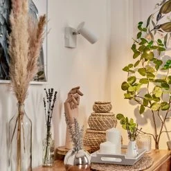 Hofstein Javel Wandleuchte Chrom, Weiß, 1-flammig -Wandleuchten Verkauf javel wandleuchte h3611678 8