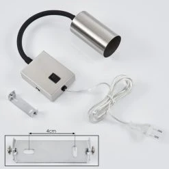 Hofstein Javel Wandleuchte Nickel-Matt, Schwarz, 1-flammig -Wandleuchten Verkauf javel wandleuchte h3612699 4