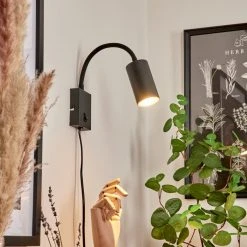 Hofstein Javel Wandleuchte Schwarz, 1-flammig -Wandleuchten Verkauf javel wandleuchte h3612712 9