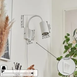 Hofstein Javel Wandleuchte Weiß, 1-flammig -Wandleuchten Verkauf javel wandleuchte h3613177 3