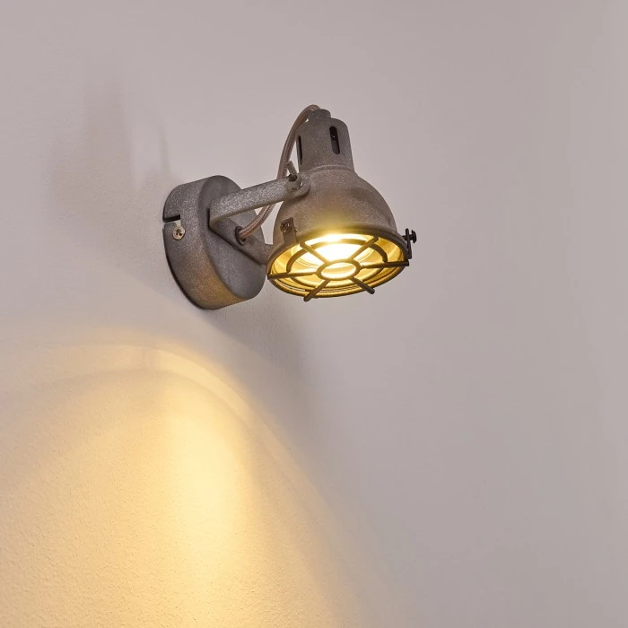 Hofstein Jonsered Wandleuchte LED Schwarz, Grau, Steinoptik, 1-flammig 3 Hofstein Jonsered Wandleuchte LED Schwarz, Grau, Steinoptik, 1-flammig - Image 3