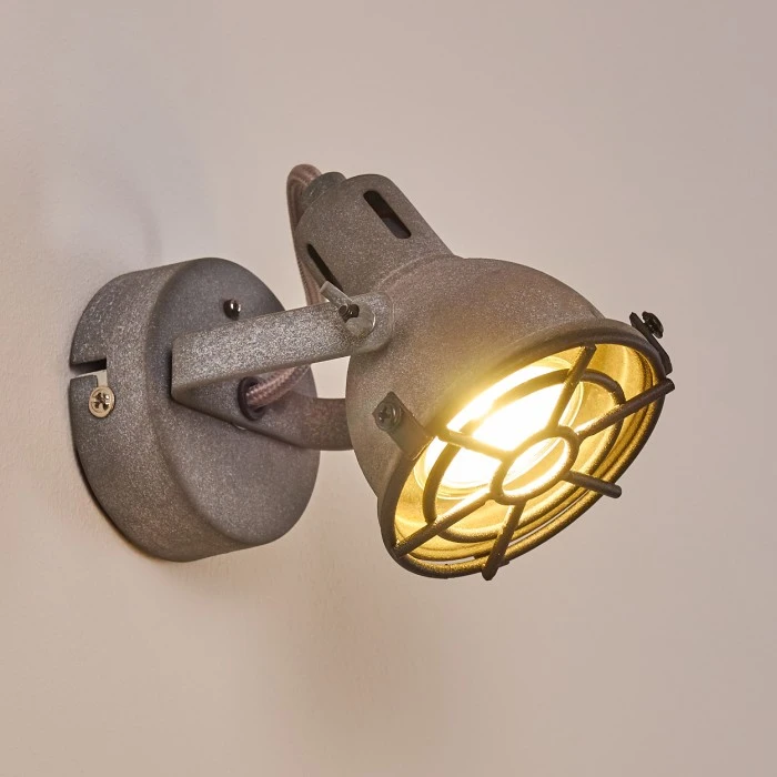 Hofstein Jonsered Wandleuchte LED Schwarz, Grau, Steinoptik, 1-flammig 8 Hofstein Jonsered Wandleuchte LED Schwarz, Grau, Steinoptik, 1-flammig - Image 8